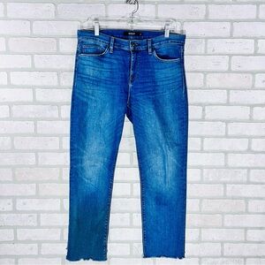 Hudson Jeans Nico Straight Leg Raw Hem Jeans Size 29